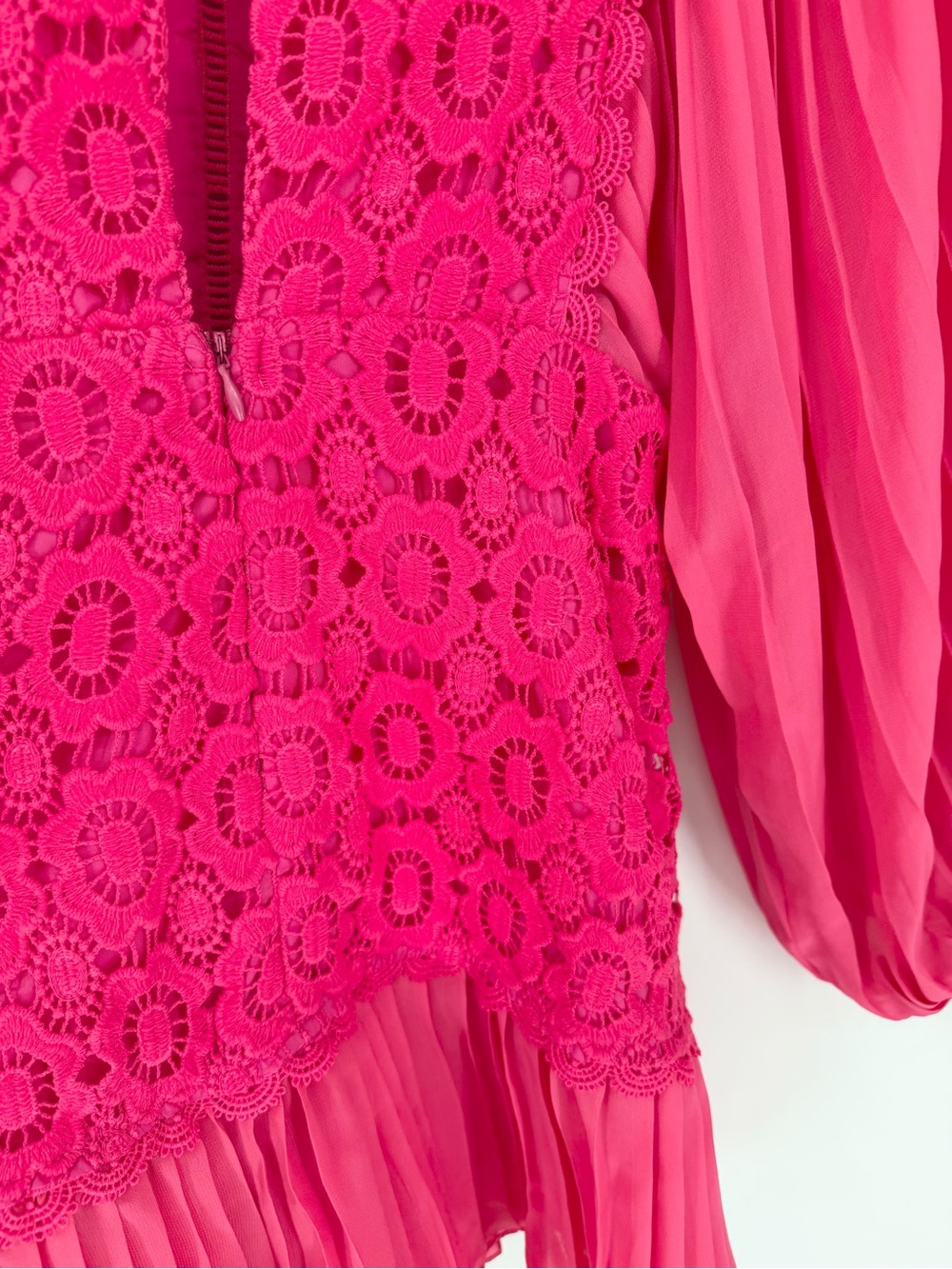 INA Hot Pink Crochet Dress - Picture 9 of 12